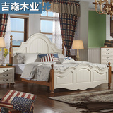 吉森木业 美式家具北欧地中海家具1.8米纯实木美式床全实木双人床