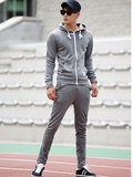 韩国代购韩版新款春秋男士休闲时尚修身小脚开衫卫衣运动套装外套