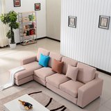 新款小户型羽绒沙发组合转角三人简约现代布沙发宜家日式布艺沙发