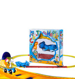 地摊益智玩具批发包邮猫和老鼠儿童拼装电动轨道小火车模型