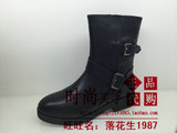 专柜正品代购台湾AS 15年冬款平底尖头纯牛皮女短靴 AA40135