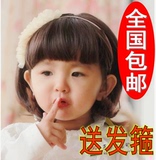韩版宝宝假发 婴儿童假发 短发 头套 自然色白天 摄影写真包邮