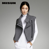MISUN/米尚2015秋冬新款立领女短款毛呢外套女风衣外套呢子马甲