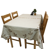 欧式餐桌布中式田园花卉圆桌方桌布棉麻茶几布餐厅台布艺美式乡村