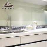 仿古黑白大理石马赛克瓷砖腰线 卫生间浴室客厅厨房收边腰线墙贴