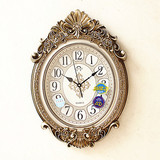 欧式复古20英寸挂钟表简约客厅装饰时钟田园艺术静音挂表时尚壁钟