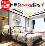 新中式床现代简约床实木双人床婚床酒店别墅会所样板房间家具现货