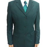 中国邮政工作服制服邮局工装女士墨绿长袖外套长裤套装衬衫领节新