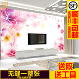 立体3d无纺布墙纸 客厅电视背景墙壁纸卧室 无缝大型壁画浪漫花朵