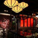 简约现代防羊皮灯笼 复古中式茶楼吊灯 书房酒店客厅LED订做灯饰