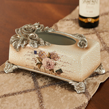 欧式复古奢华纸巾盒 家用创意抽纸盒 陶瓷装饰品摆设客厅餐巾盒
