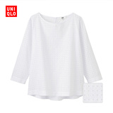 【特别尺码】女装 蕾丝衬衫(七分袖) 169063 优衣库UNIQLO