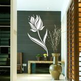 浮雕亚克力3d客厅玄关镜面水晶立体墙贴创意家居饰品花卉花朵植物