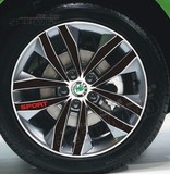 斯柯达 晶锐 汽车贴纸 轮毂碳纤维贴纸 装饰 晶锐车贴 改装轮毂贴