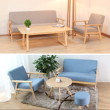 木质沙发双人木架沙发韩式田园沙发椅三人小户型实木沙发特价单人