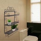 卫生间五金挂件2层3层置物架双杆毛巾架 浴室用品整理架 壁挂层架