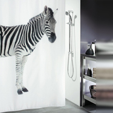 欧洲品牌SPIRELLA创意斑马浴室浴帘布防水加厚防霉卫生间帘子包邮