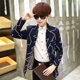 青少年韩版修身中大童高中生修身西装外套 帅气单件上衣小礼服男