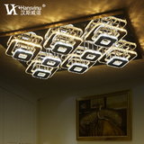 汉斯威诺长方形水晶现代客厅灯LED简约温馨卧室灯节能餐厅灯