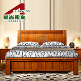 爱尚妮私 实木床 双人床 1.8米水曲柳床婚床现代中式卧室家具205