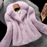 2015冬季新款 短款韩版水貂皮草外套女士整貂裘皮外套