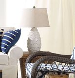 美式创意卧室床头白色陶瓷台灯欧式简约客厅酒店样板间大号出口灯