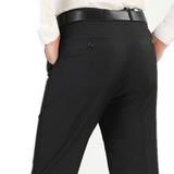春夏薄款品牌男士西裤纯黑色藏青色工作装直筒免烫西装裤子包邮