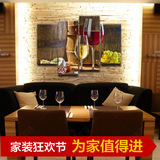 餐厅装饰画现代简约红酒杯欧式饭厅挂画饭馆墙壁画创意个性无框画