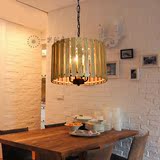 美式麻绳中式实木地中海欧式客厅灯具大气北欧卧室餐厅灯吧台吊灯