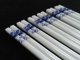 陶瓷筷子 精品骨瓷筷子 青花瓷筷无孔 高档礼品筷子套装