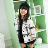 2016冬季新款女童毛呢子大衣外套中小童儿童加厚韩版童装宝宝上衣