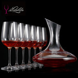 EDELITA水晶红酒杯醒酒器酒具套装高脚杯家用葡萄酒大号杯子