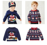 现货！英国mothercare正品代购男童圣诞老人麋鹿雪人图针织衫毛衣