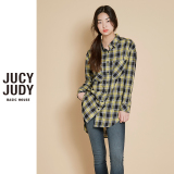 Jucy Judy百家好秋冬新款休闲时尚格子衬衫女专柜正品JPWS623A