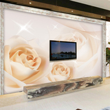 3d立体电视背景墙纸壁画现代简约客厅婚房浪漫影视墙壁纸玫瑰爱恋
