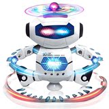 智能旋转唱歌跳舞太空机器人灯光炫酷男女孩儿童电动玩具1-3-6岁