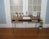 北欧田园 书桌 简约 实木 双人电脑桌台式桌家用 玄关桌 玄关柜