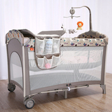 婴儿床多功能可折叠欧式便携游戏床儿童床BB铁艺床宝宝床摇篮床
