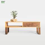 及木家具 现代简约北欧原木设计榉木 白橡 黑胡桃 实木茶几CJ029