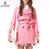 ELAND韩国衣恋春季新品女系带时尚休闲风衣EEJT51251M专柜正品
