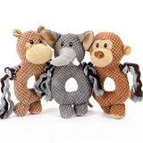 马头小猴大象圆环玩具宠物玩具狗狗用品发声玩具小型犬磨牙玩具