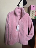 优衣库摇粒绒厚外套，粉色，XXL码，全新。