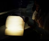创意LED书本灯皮质便携式翻页折纸书灯USB充电装饰折叠台灯礼物