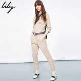 Lily2016秋新款女装七分袖修身长裤连体裤116140C7102