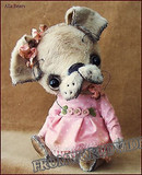 代购毛绒玩具娃娃真主安拉熊艺术古董小狗粉红色女孩日本动漫玩具