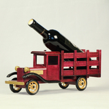 【木艺坊】实木质卡车欧式创意模型葡萄红酒高脚杯架家居装饰摆件