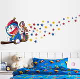 机器猫墙贴荧光贴纸夜光贴卧室卡通动漫儿童房间装饰贴画墙壁贴纸