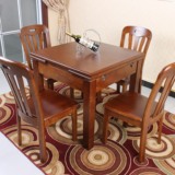 纯实木西餐桌长方形 小户型 折叠伸缩升降餐桌椅组合 橡木 包邮