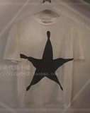 OO全球代购16年7月 ACNE 秋冬女款 黑色星星 短袖T恤