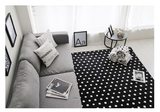 韩国代购卧室地毯客厅沙发茶几床边毯办公室黑白简约现代高档防滑